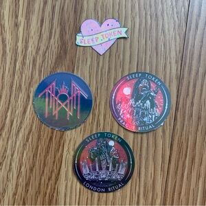 Four Count holographic coin sticker lot
